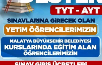 AYT ve TYT sınav ücretleri Büyükşehir Belediyesi'nden