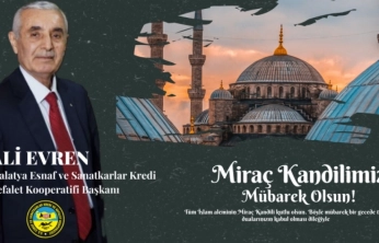 Başkan Ali Evren'den Miraç Gecesi Mesajı