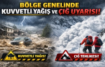 Bölge Genelinde Kuvvetli Yağış ve Çığ Uyarısı!
