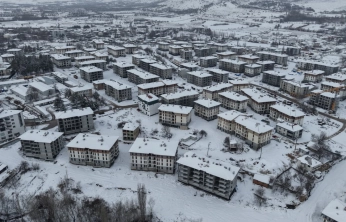 Doğanşehir kar yağışı sonrası beyaza büründü