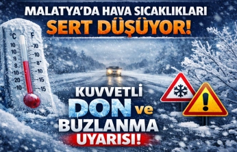 Malatya'da Hava Sıcaklıkları Sert Düşüyor: Kuvvetli Don ve Buzlanma Uyarısı