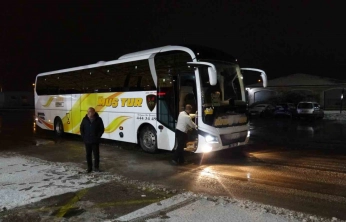 Malatya'da kar yağış nedeniyle otobüs seferleri durduruldu
