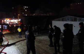 Malatya'da şantiyede korkutan yangın