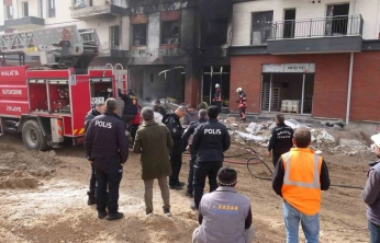 Malatya'da şantiyede korkutan yangın