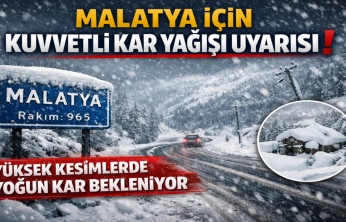 Malatya İçin Kuvvetli Kar Yağışı Uyarısı: Yüksek Kesimlerde Yoğun Kar Bekleniyor