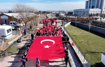 Yeşilyurt'ta 'Tek Bayrak, Tek Vatan' Gençlik bayrak yürüyüşü