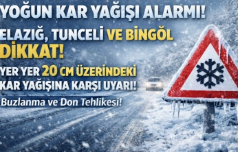 Yoğun Kar Yağışı Alarmı: Elazığ, Tunceli ve Bingöl Dikkat!