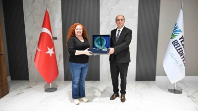 Kısa film yarışması konukları, Başkan Geçit ile bir araya geldi