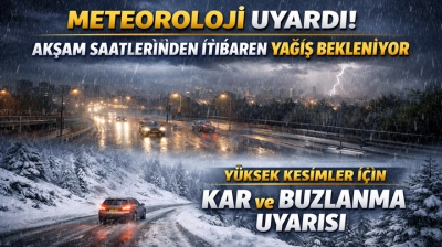 Akşam Saatlerinden İtibaren Yağış Bekleniyor: Yüksek Kesimler İçin Kar ve Buzlanma Uyarısı