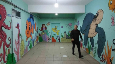 Besni'de öğretmenler okulu sanat galerisine dönüştürdü