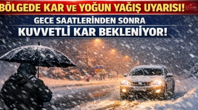 Bölgede Kar Yağışı Uyarısı