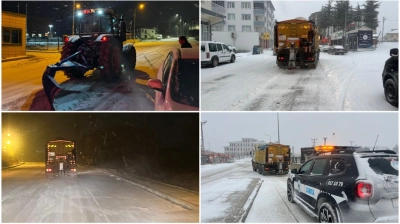 Doğanşehir Belediyesi'nden Kar Seferberliği: Ekipler 24 Saat Sahada