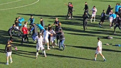 Elazığ'da amatör maçta kavga