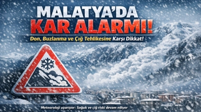 Malatya için kritik uyarı: Yoğun kar, buzlanma ve çığ tehlikesi kapıda