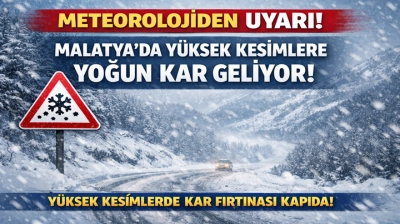 Meteoroloji'den Malatya için yoğun kar ve çığ tehlikesi uyarısı