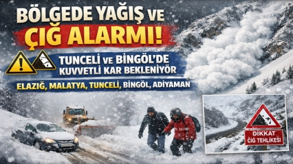 Meteoroloji uyardı: Tunceli ve Bingöl'de yoğun kar ve çığ tehlikesi