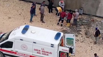 Yüksekten düşen inşaat işçisi yaralandı