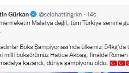 Dünya Şampiyonu Akbaş'a tebrik yağmuru