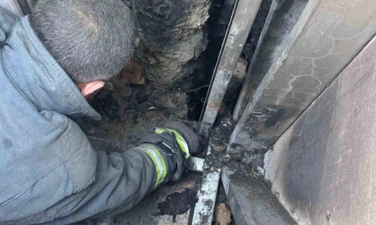 Van'da çatı yangını