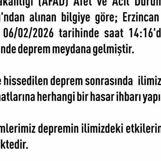 Elazığ Valiliği'nden deprem açıklaması