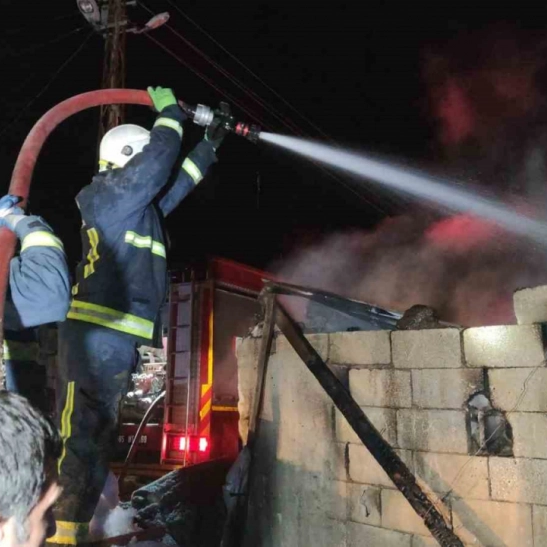 Van'da korkutan ahır yangını: 3 inek son anda kurtarıldı