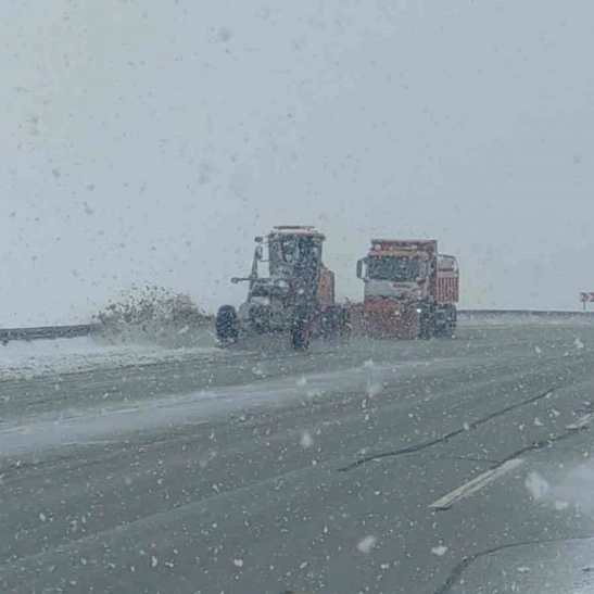 Van'ın yüksek kesimlerde lapa lapa kar yağdı