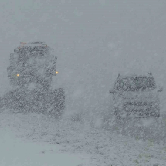 Van Kurubaş Geçidi'nde kar yağışı ve sis etkili oldu