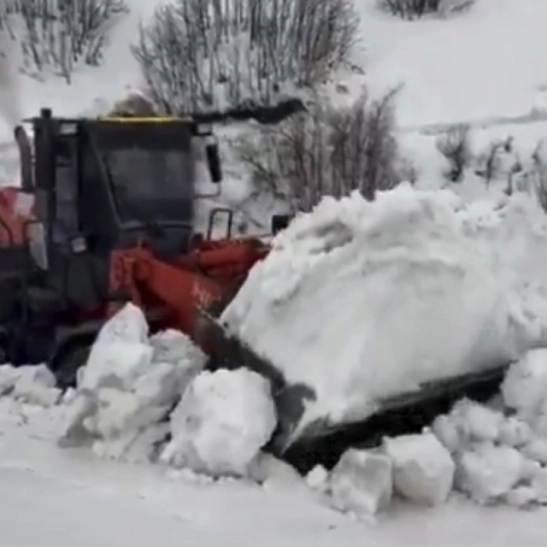 Yedisu'da kar kalınlığı 1 metreyi aştı, ekiplerin mücadelesi sürüyor
