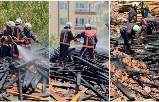 Ağır Hasarlı Okul Binasında Çatı Yangını: Maddi Hasar Oluştu