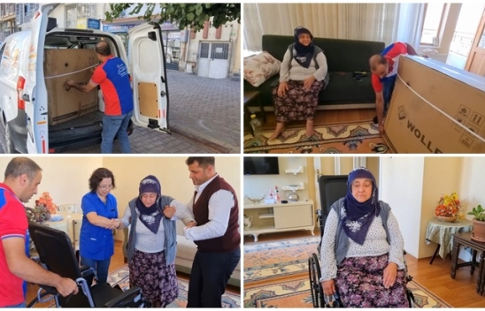 Başkan Gürkan, Engelli vatandaşın tekerlekli sandalye talebini geri çevirmedi.