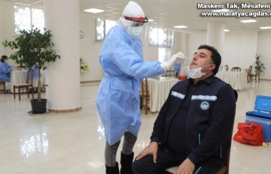 Belediye personeline covid-19 testi