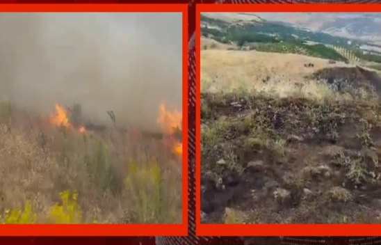 Gökçe Mahallesi'nde Ot ve Bahçe Yangını Büyümeden Söndürüldü