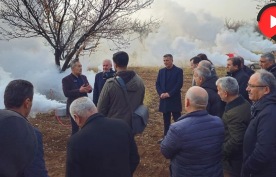 Kayısıda Zirai Dona Karşı Sisleme Makinesi Denendi