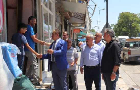 Keskin'den esnaflara bayram tebriği ziyareti