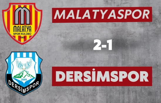 Malatyaspor Kendi Evinde Dersimspor'u 2-1 Mağlup etti