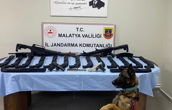 Ruhsatsız 22 silah ele geçirildi