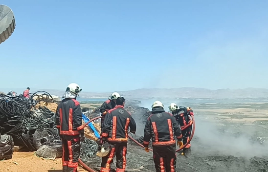 TOKİ 8. Etap Şantiye Alanında Yangın Paniği