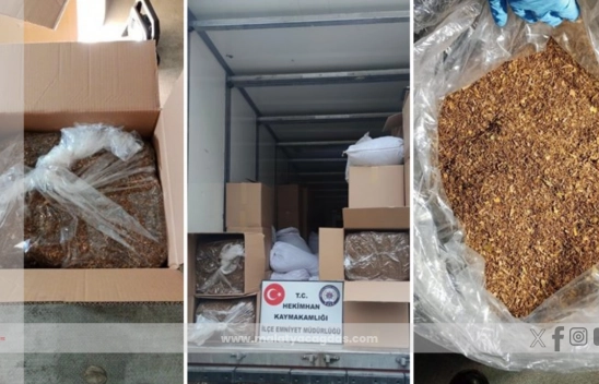 7 ton kaçak tütün ele geçirildi