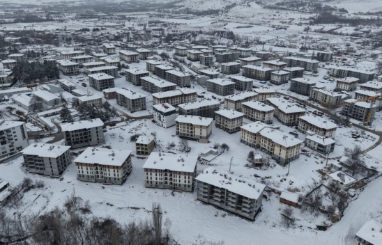 Doğanşehir kar yağışı sonrası beyaza büründü