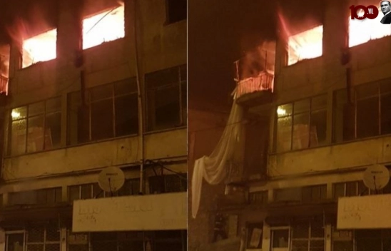 Mutfak tüpünün patlaması sonucu yangın çıktı