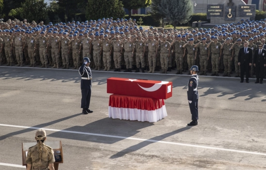 Trafik kazasında şehit olan askerler için tören düzenlendi