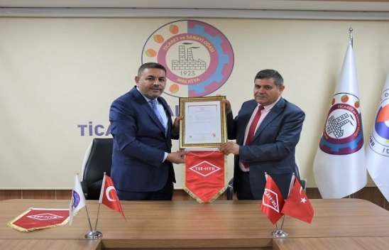 Türkiye'de ilk kez 'TSE Hizmet Yeterlilik Belgesi' alan Oda Malatya TSO oldu