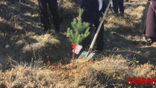 'İki Fidanı Birlikte Büyütelim' projesi kapsamında yıl içinde doğan her bebek için bir fidan dikildi