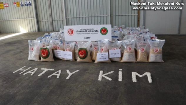 1 ton uyuşturucu hap sergilendi