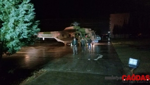 11 saat mahsur kaldılar, helikopterle kurtarıldılar