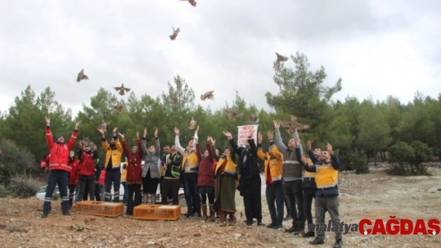 112'nin kuruluş yıl dönümünde doğaya keklikler salındı