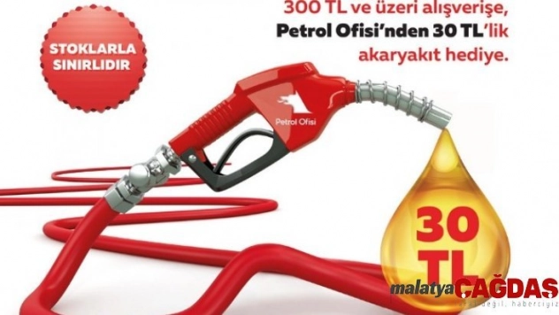 300 TL'lik alışverişe 30 TL'lik akaryakıt hediye