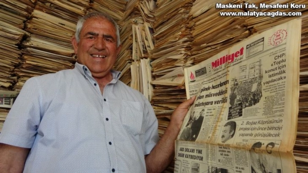 53 yıldır okuduğu gazeteleri arşivliyor