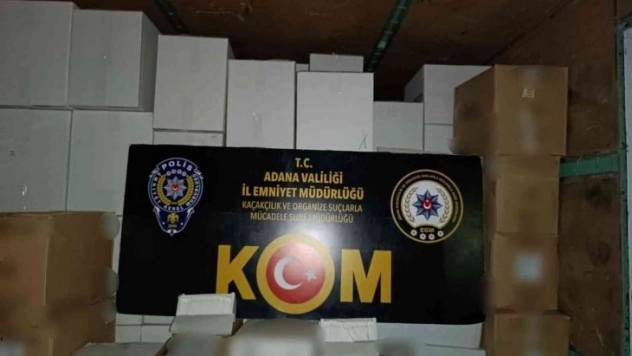 Adana'da 10 milyon 510 bin adet kaçak makaron ele geçirildi