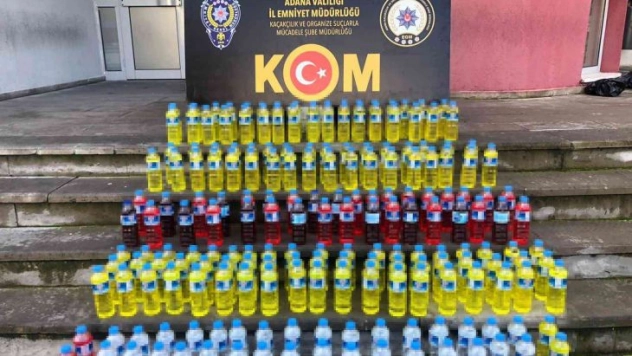 Adana'da bin 892 litre sahte içki ele geçirildi